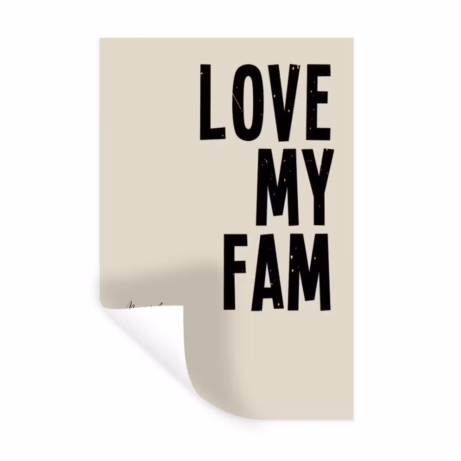 Gepersonaliseerde muursticker - Love My Fam