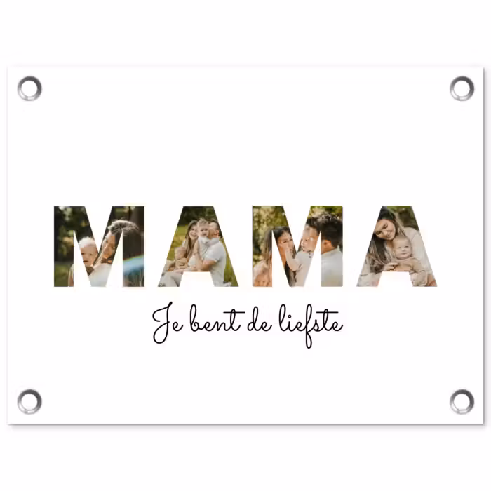 Gepersonaliseerde tuinposter - Mama - Lettercollage