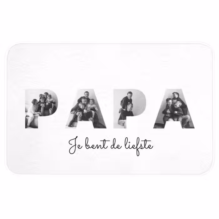 Gepersonaliseerde Wc Mat - Papa - Lettercollage