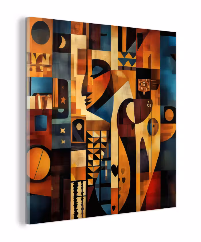 Glas schilderij - Figuren - Abstract - Symbolen