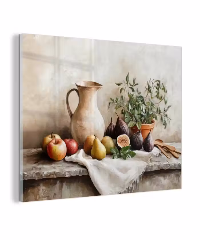 Glas schilderij - Fruit - Kruiden - Landelijk
