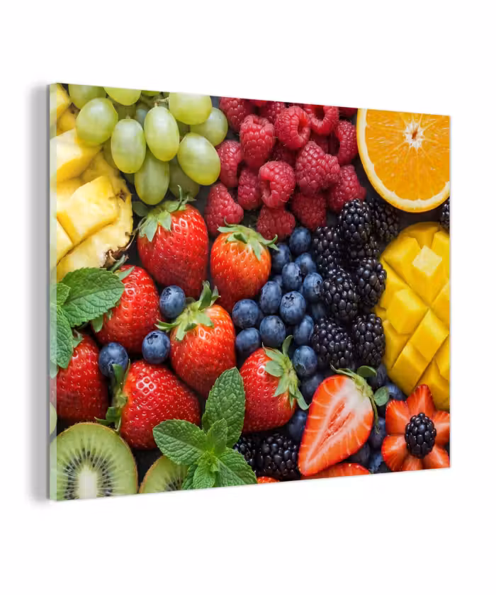 Glas schilderij - Fruit - Vers - Kleurrijk - Eten