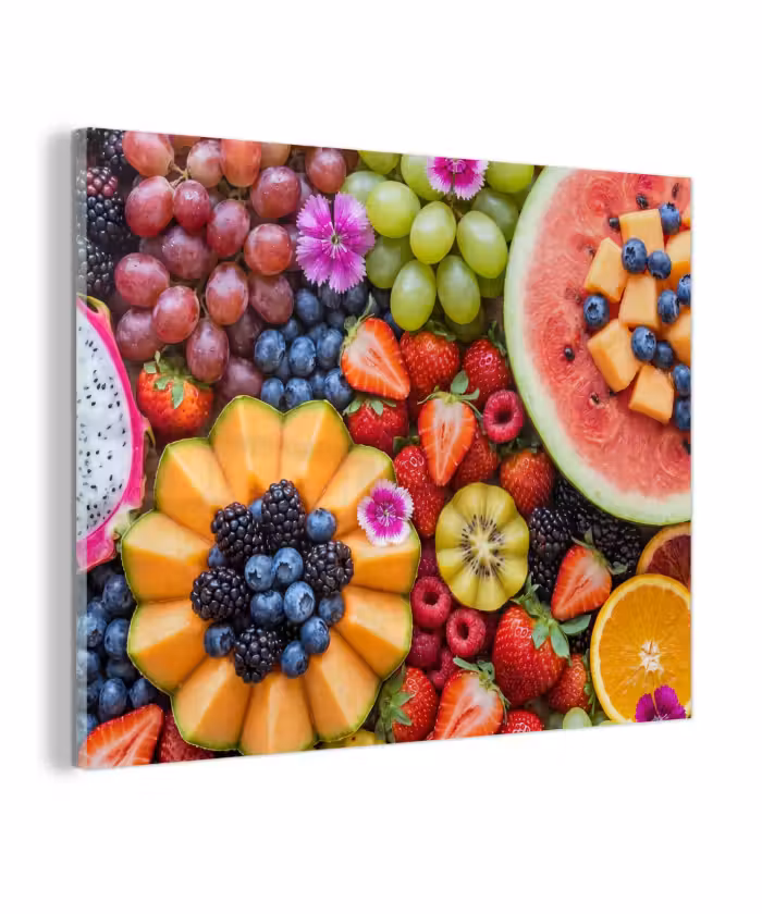 Glas schilderij - Fruit - Vers - Variatie - Eten - Kleurrijk