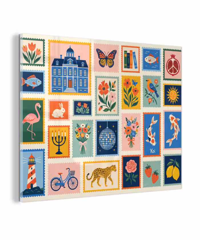 Glas schilderij - Gebouw - Koepel - Architectuur - Klassiek - Grijs