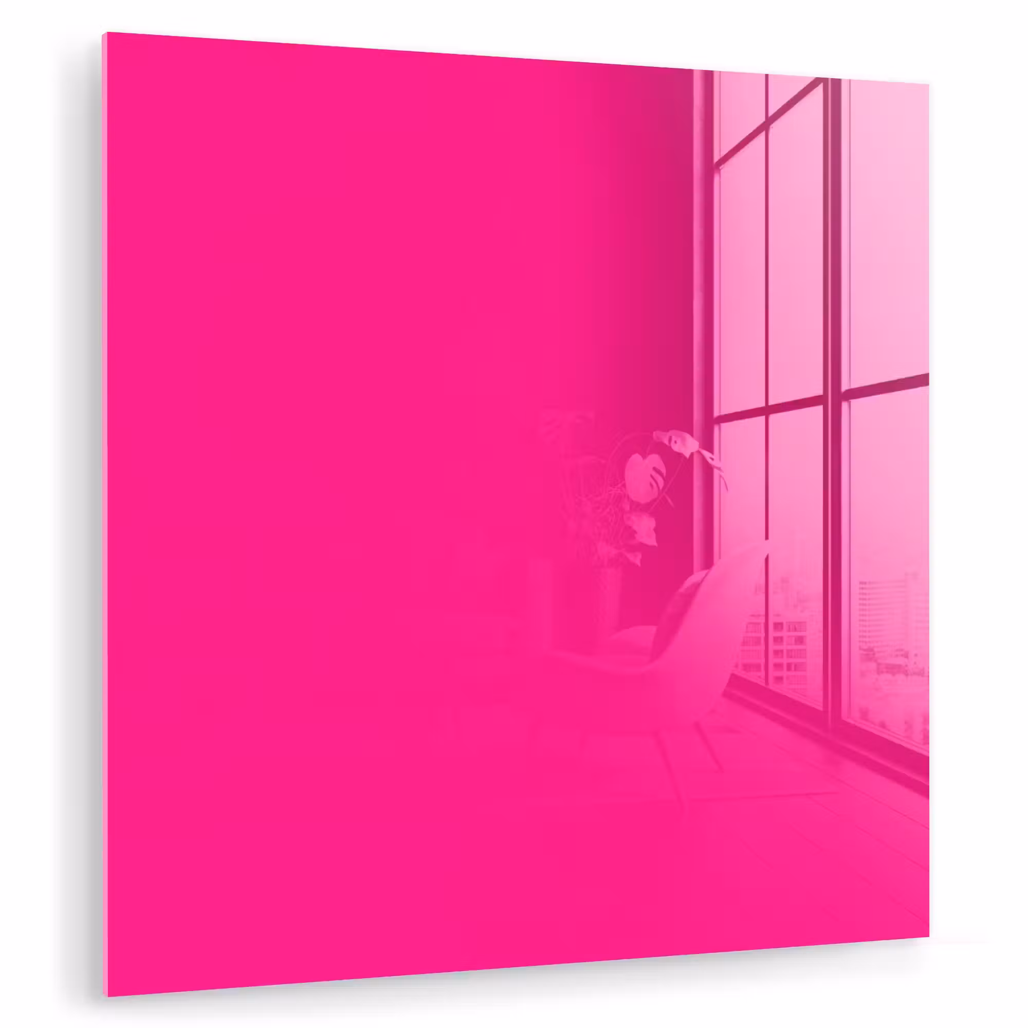 Glas schilderij - Hot - Fuchsia - Roze