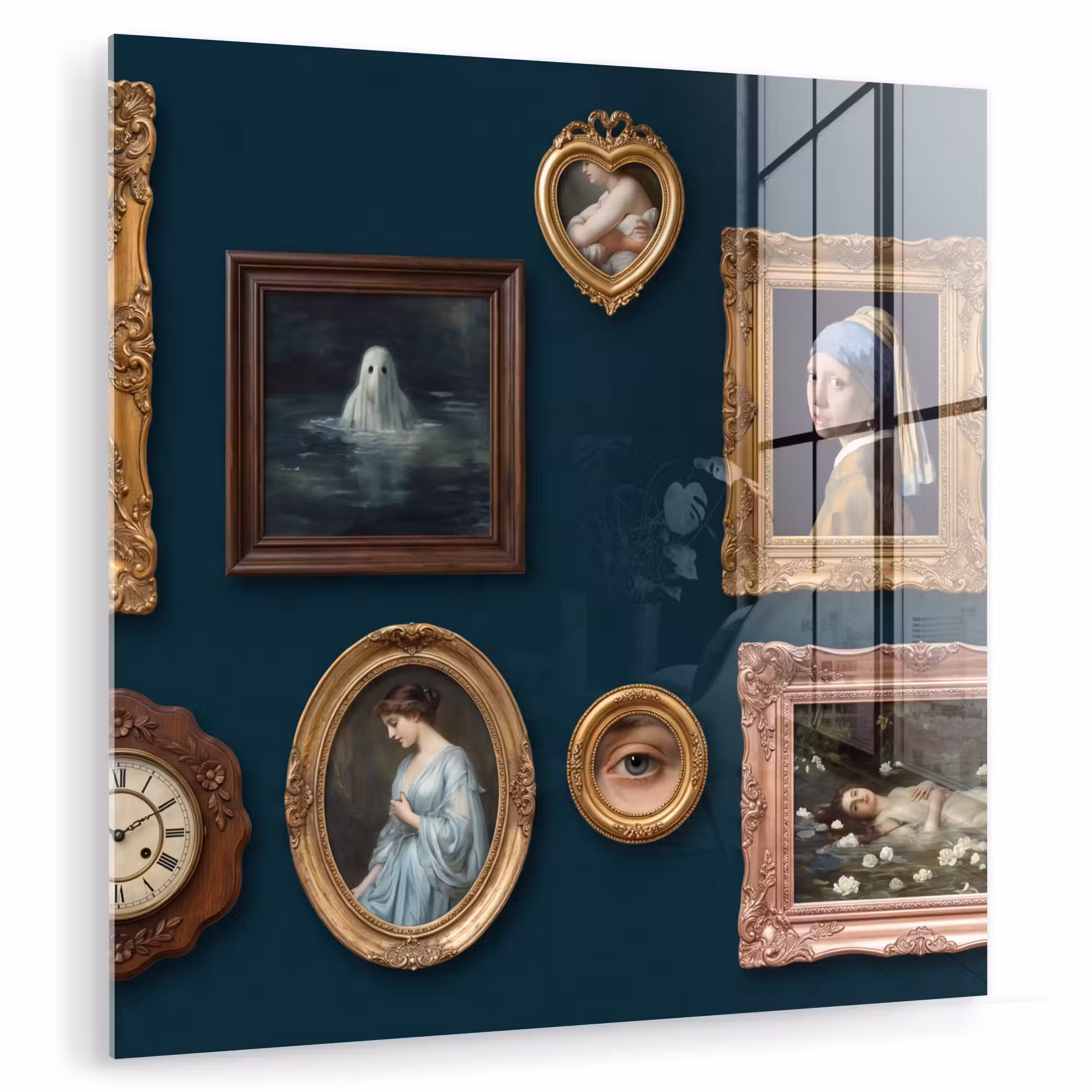 Glas schilderij - Kunst - Schilderijen - Decoratie - Klassiek - Groen