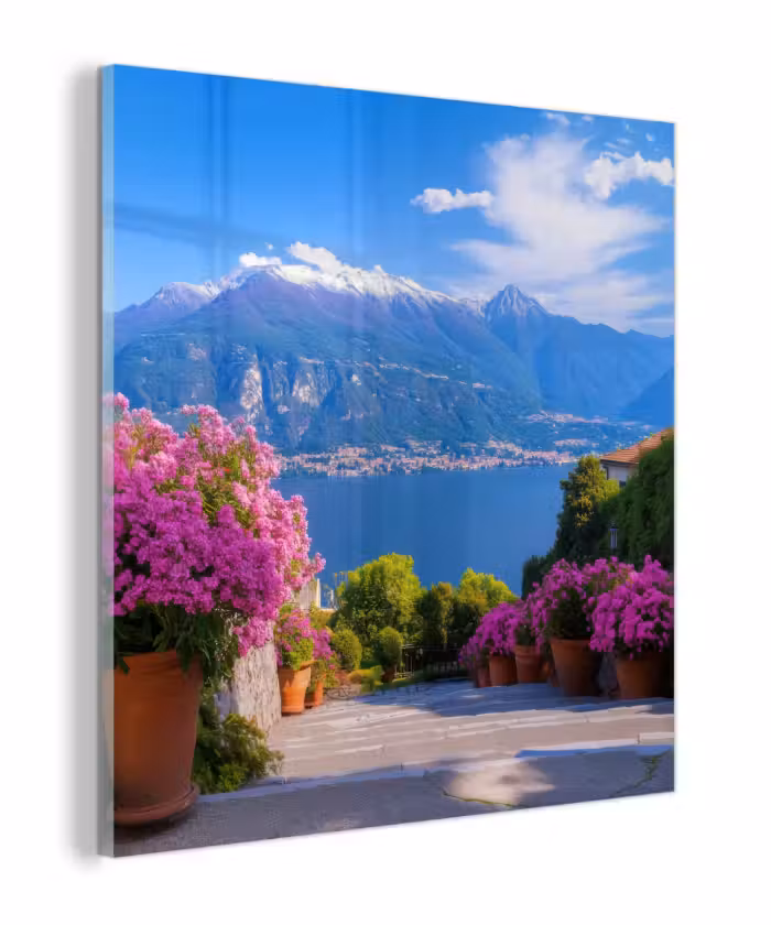 Glas schilderij - Lake Como - Italië - Landschap