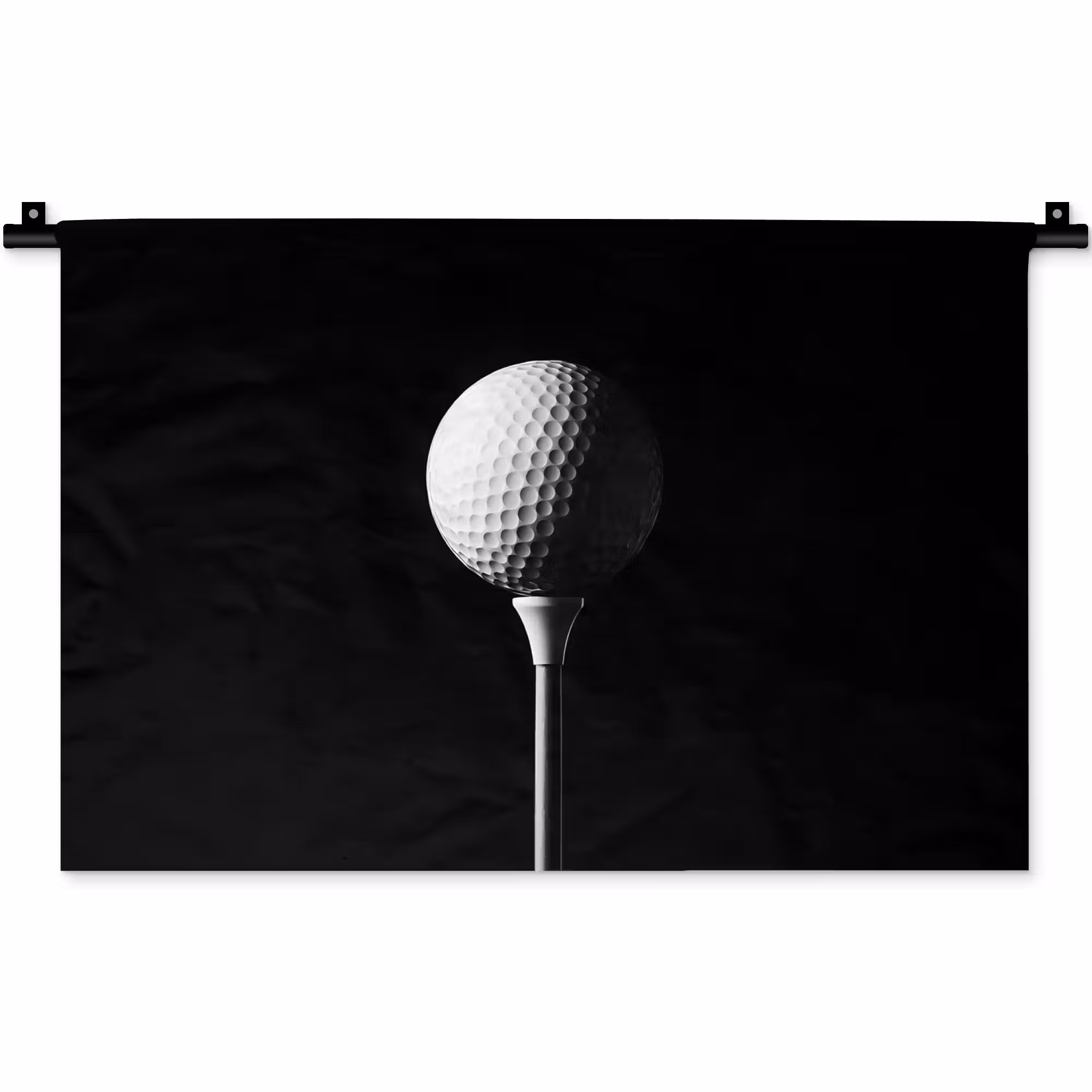 Wandkleed - Golfbal - Minimalistisch - Wit