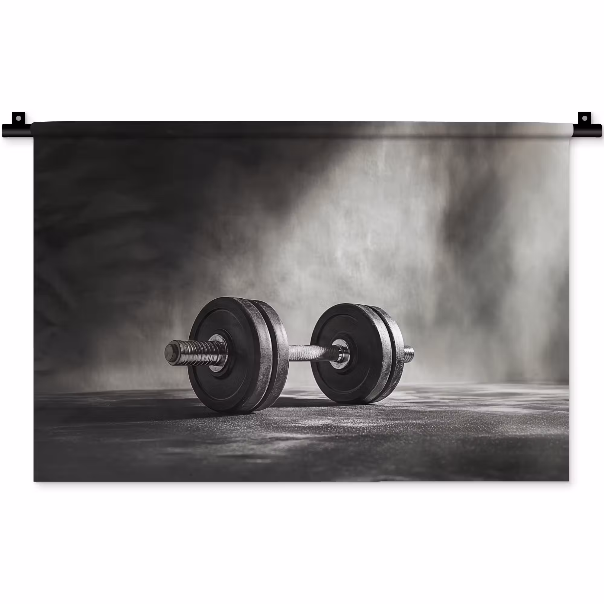 Wandkleed - Halter - Gewichten - Zwart
