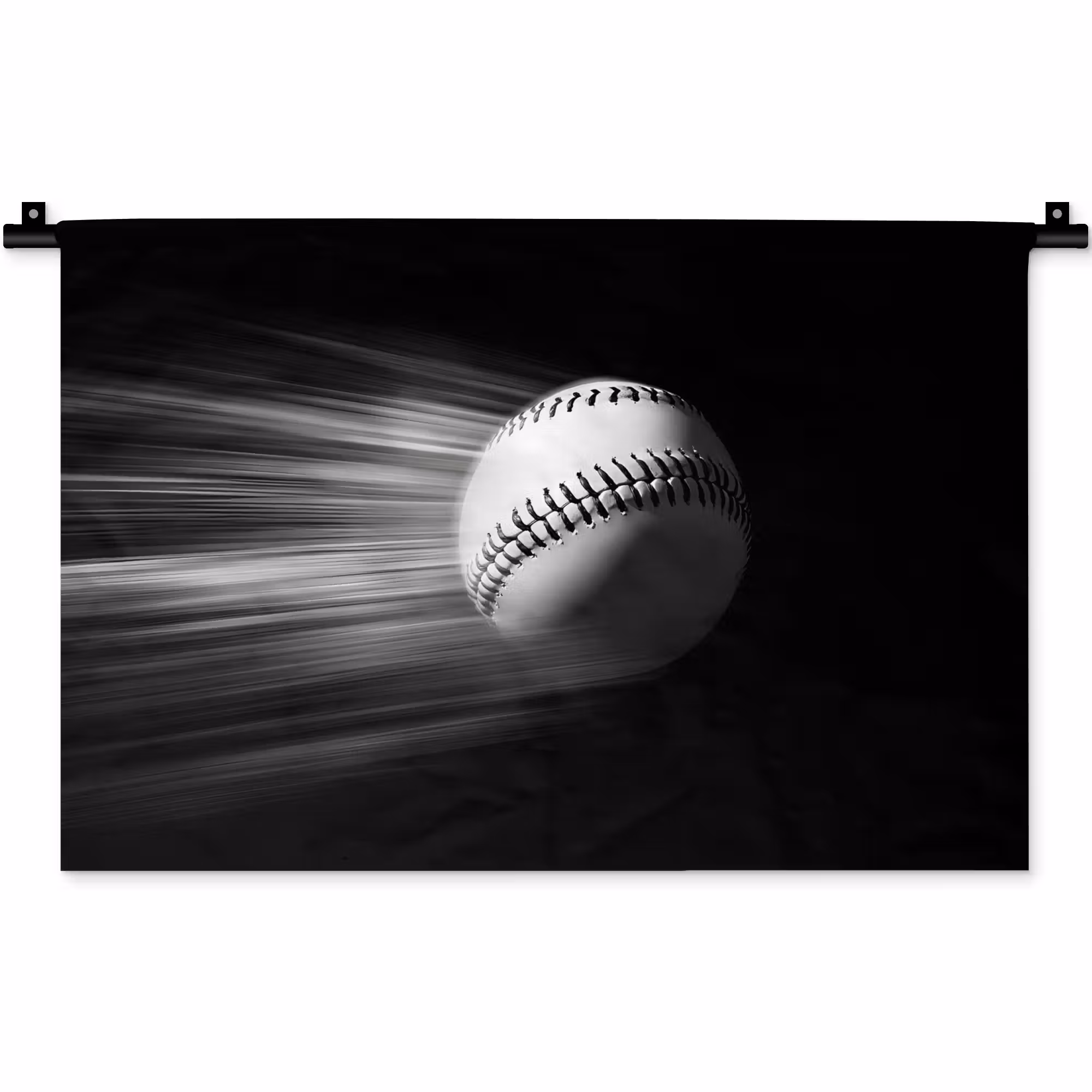 Wandkleed - Honkbal - Wit - Vliegt