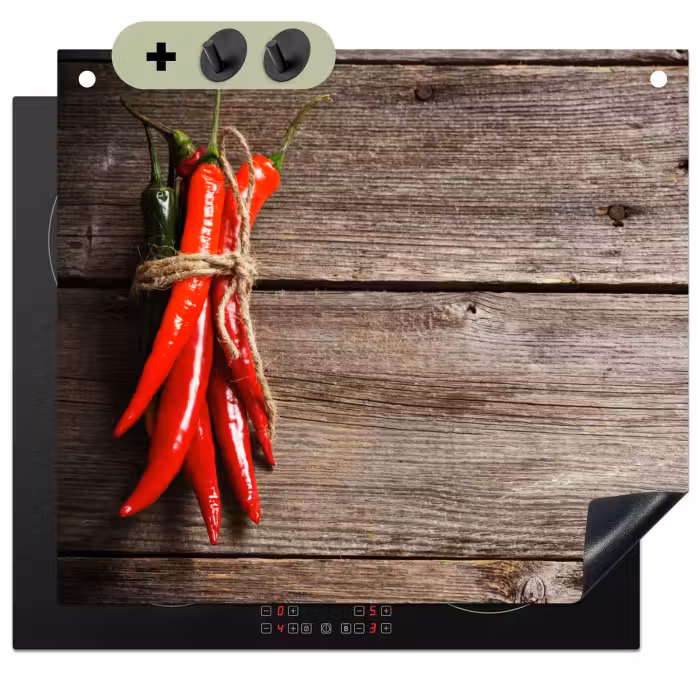 Inductie beschermer en spatscherm (2in1) - Vurige Chili Knopen