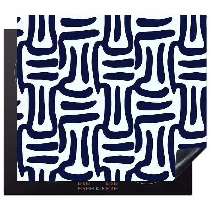 Inductie beschermer - Abstract - Modern - Blauw