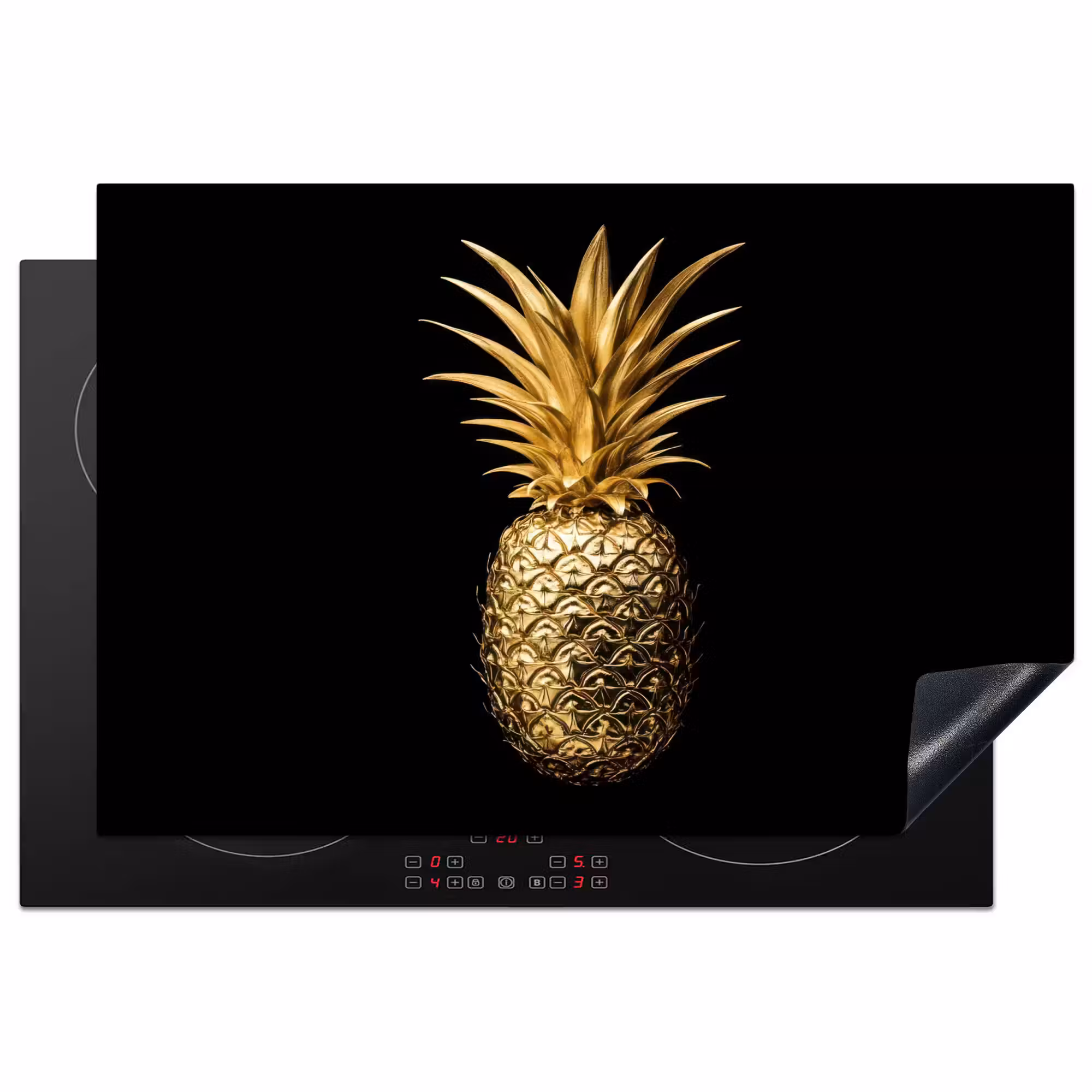 Inductie beschermer - Ananas - Zwart - Goud - Luxe
