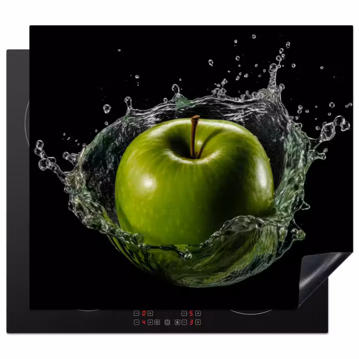 Inductie beschermer - Appel - Groen - Fruit - Water - Zwart