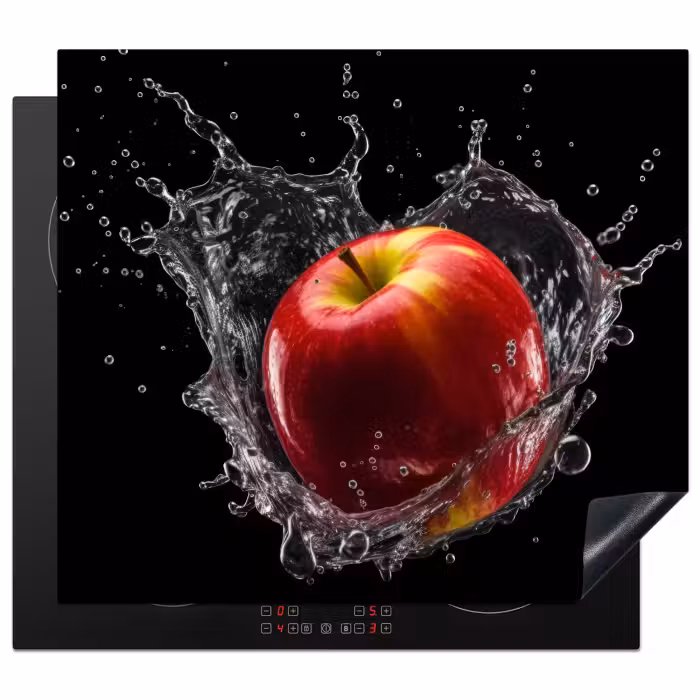 Inductie beschermer - Appel - Rood - Water - Zwart - Fruit