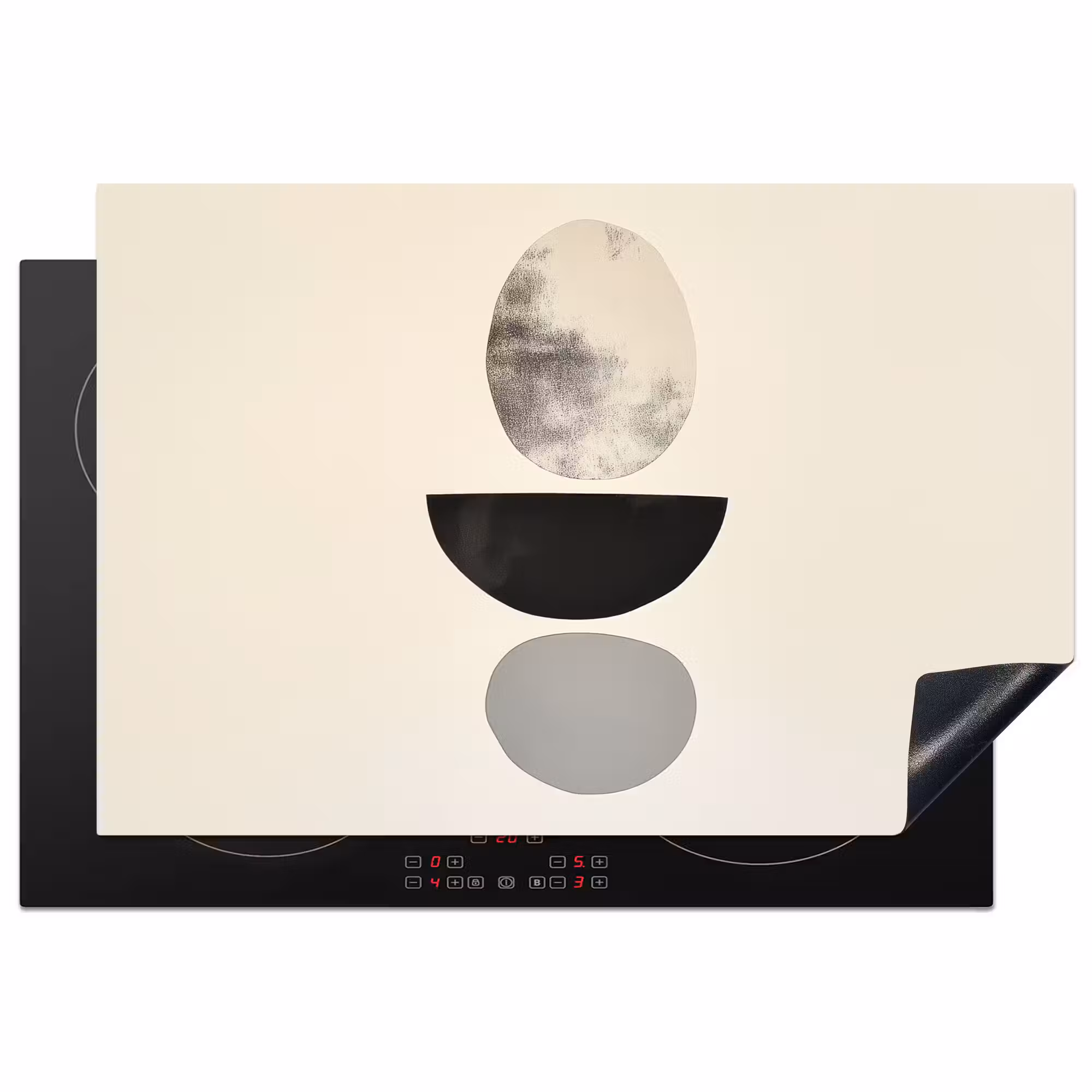 Inductie beschermer - Beige - Japandi - Wabi sabi