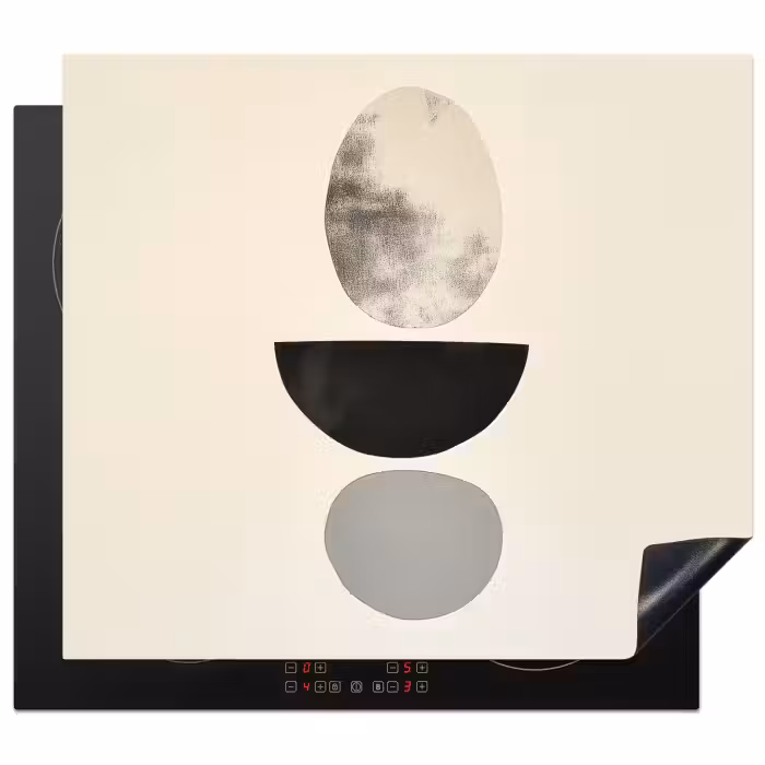 Inductie beschermer - Beige - Japandi - Wabi sabi