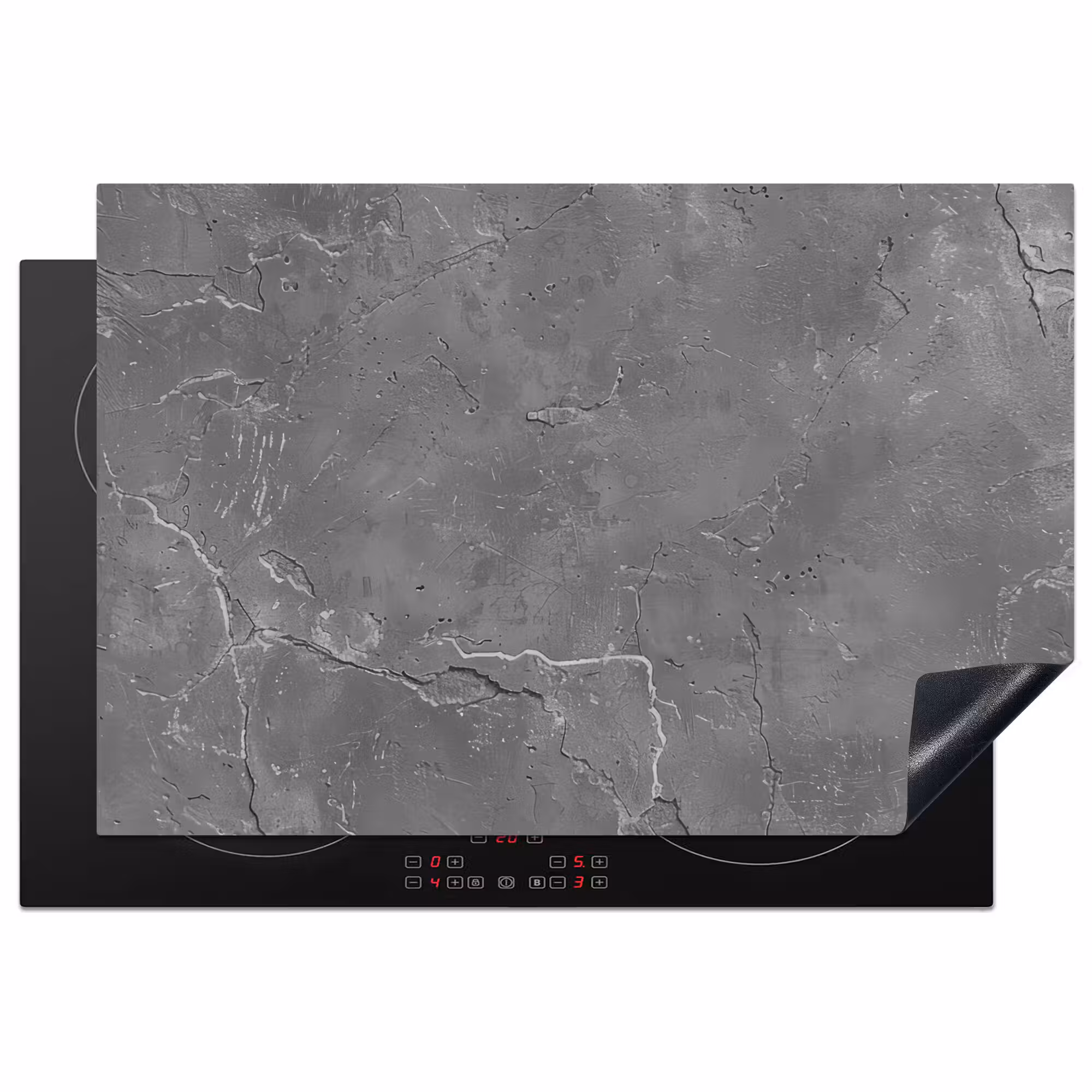 Inductie beschermer - Beton - Grijs - Abstract - Betonlook
