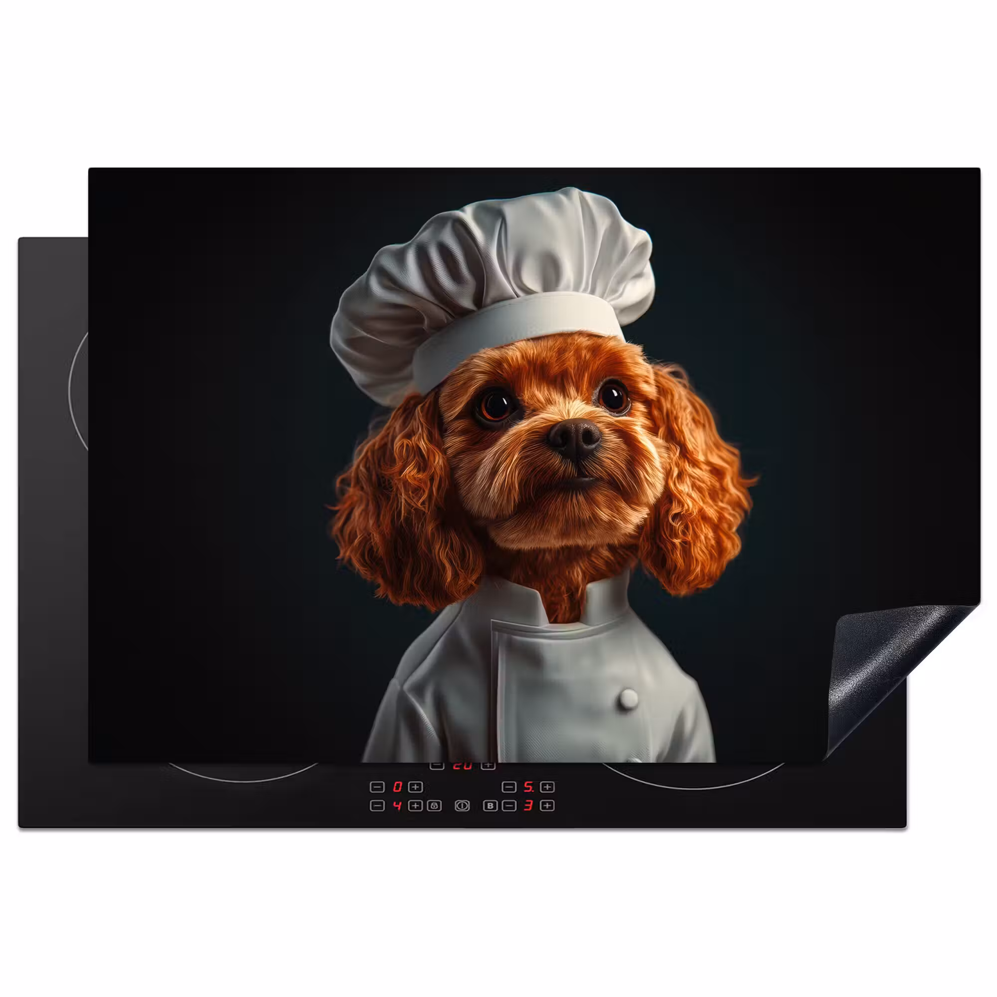Inductie beschermer - Bruin - Kok - Hondje