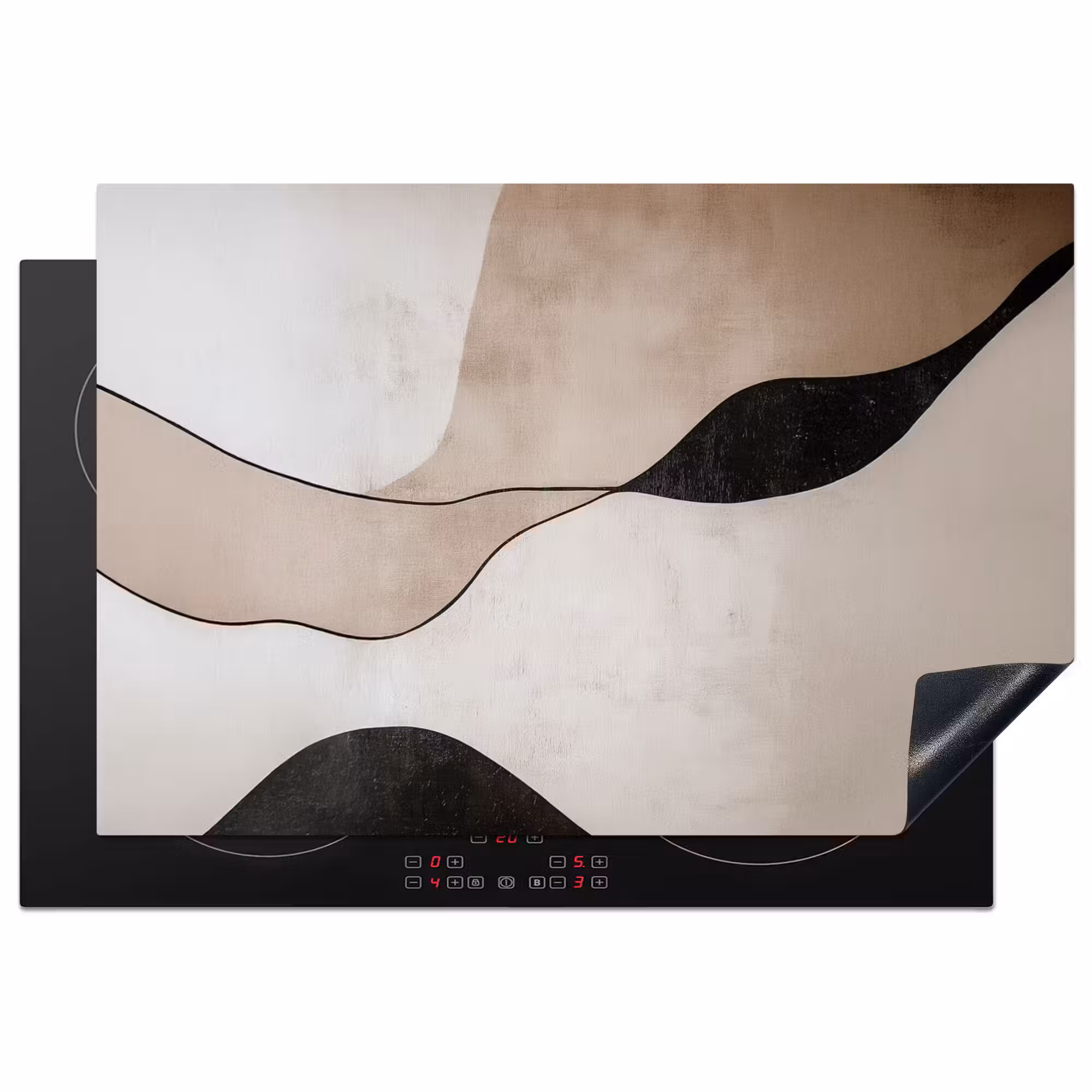 Inductie beschermer - Contourlijnen - Abstracte landschap