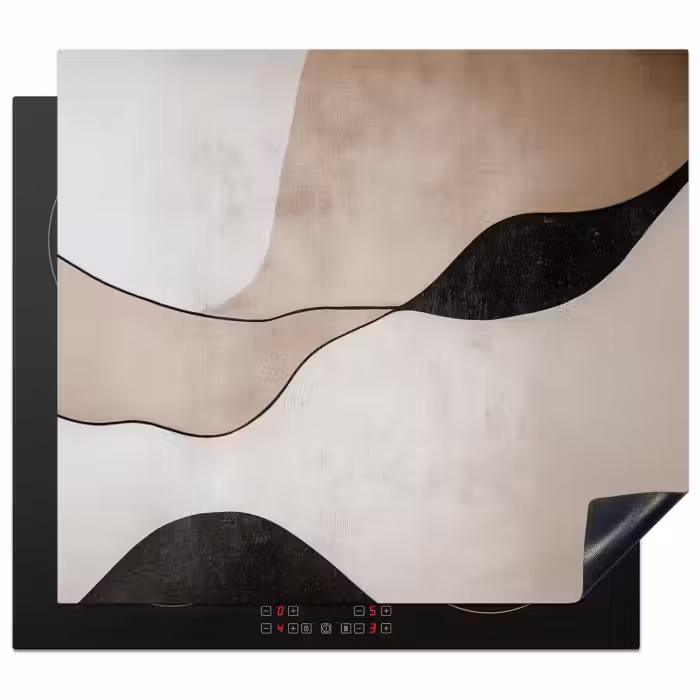 Inductie beschermer - Contourlijnen - Abstracte landschap