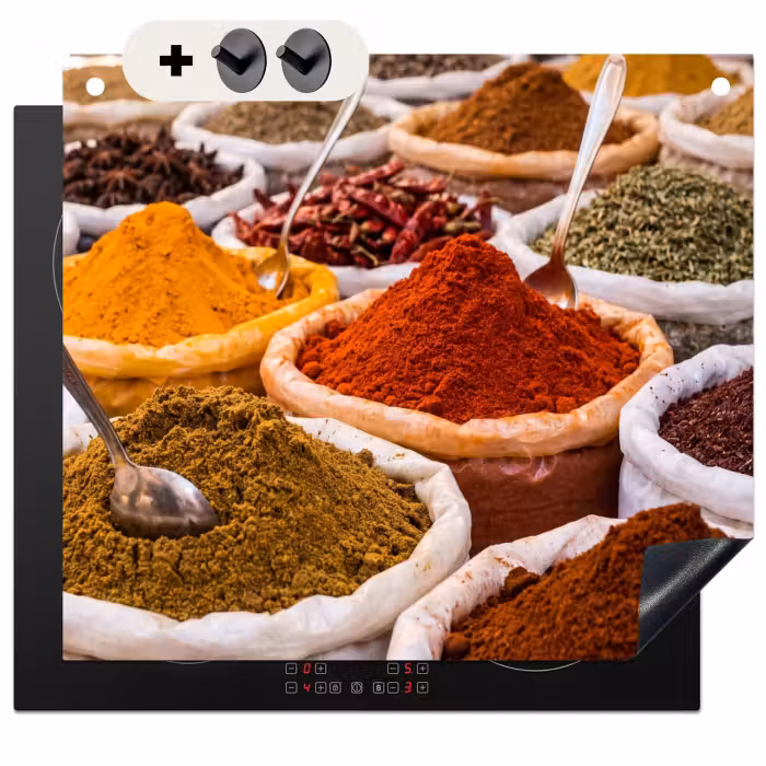 Inductie beschermer en spatscherm (2in1) - Kruiden - Markt - Eten