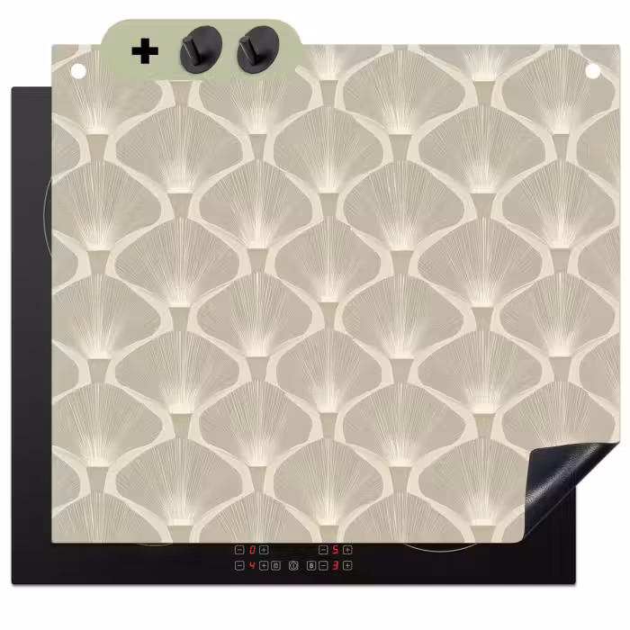 Inductie beschermer en spatscherm (2in1) - Paneel - Ginkgo - Zand