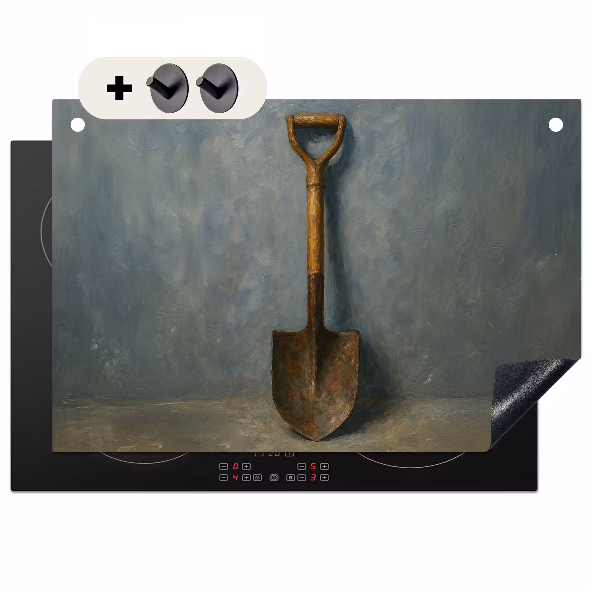 Inductie beschermer en spatscherm (2in1) - Schep - Gereedschap - Schilderij