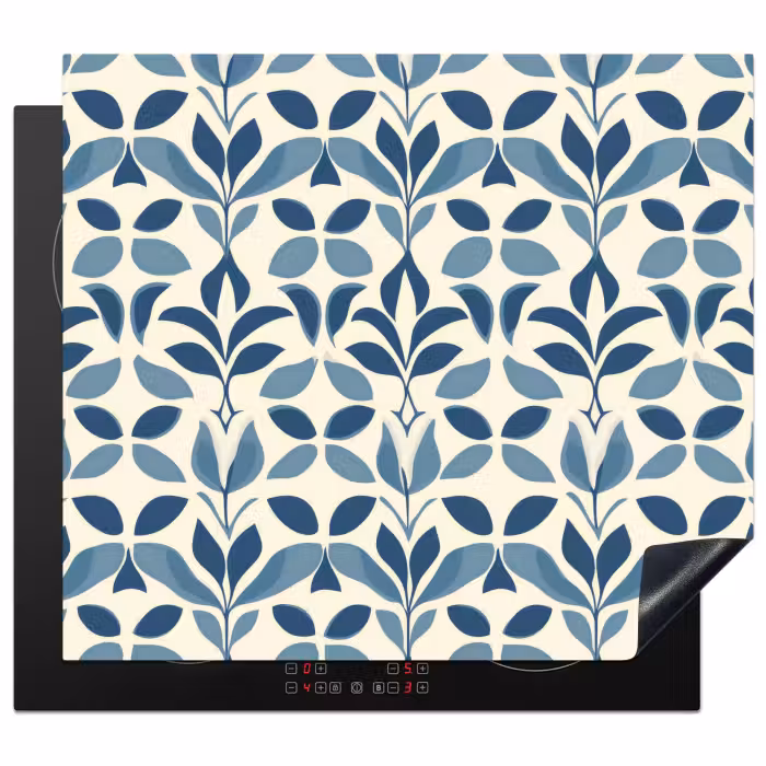 Inductie beschermer - Flora - Modern - Blauw