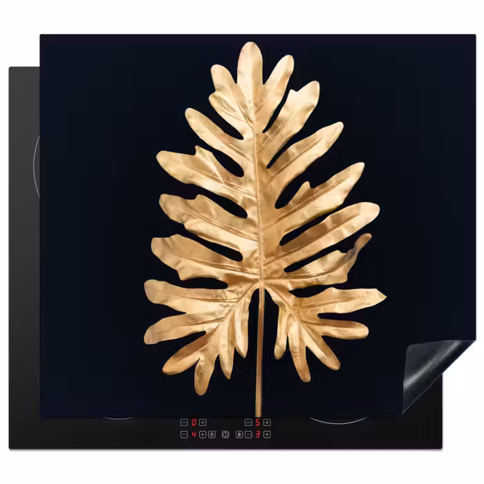 Inductie beschermer - Gouden Monstera Majesteit