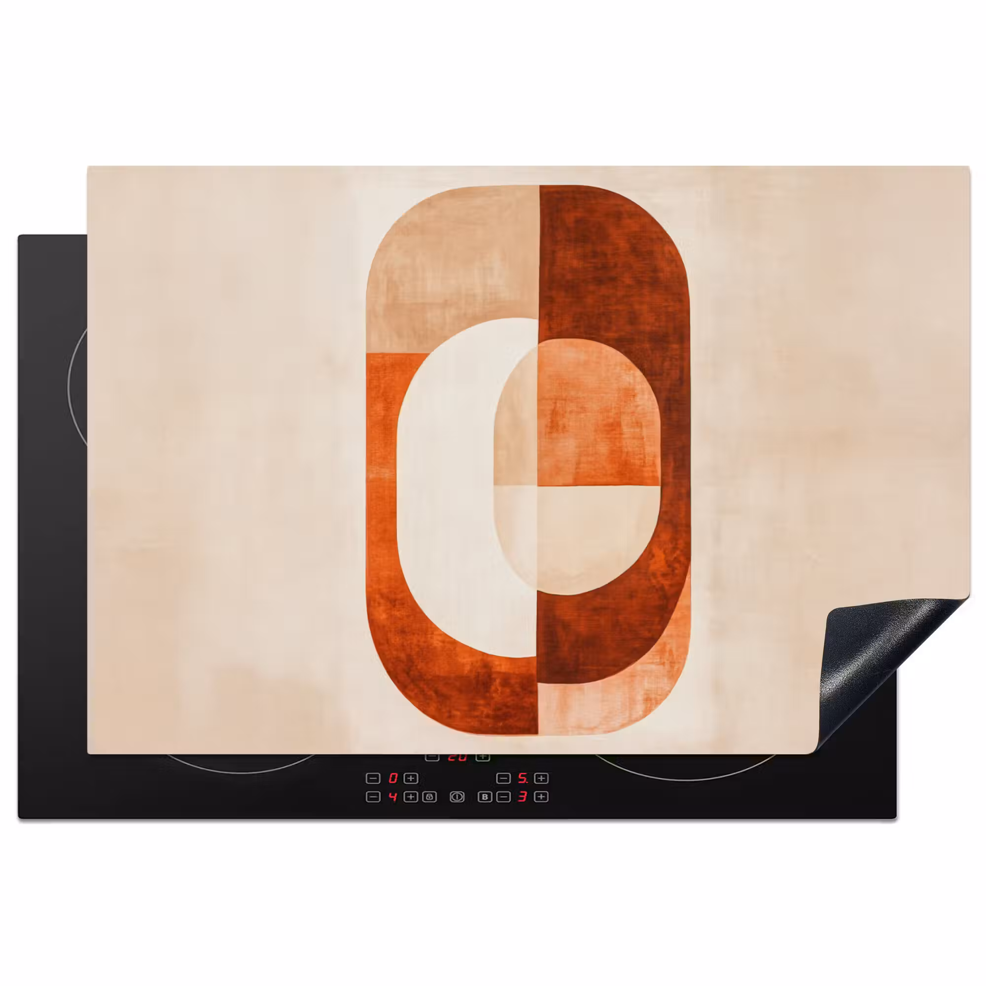 Inductie beschermer - Illustratie - Abstract - Vormen - Rood