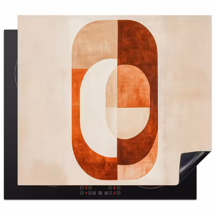 Inductie beschermer - Illustratie - Abstract - Vormen - Rood
