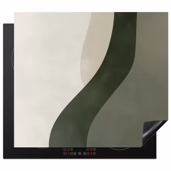Inductie beschermer - Japandi - Groen - Abstract - Modern