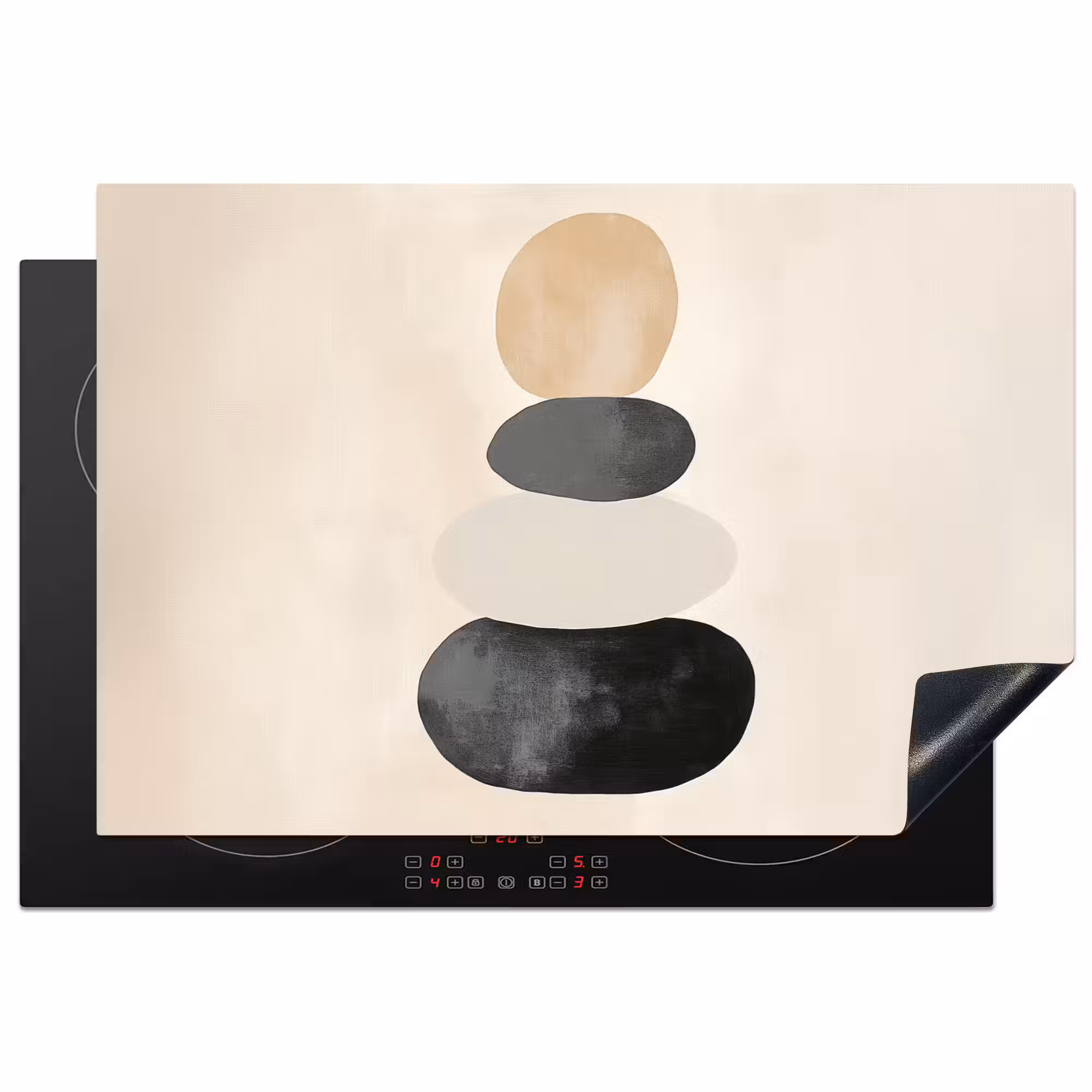 Inductie beschermer - Japandi - Wabi sabi - Beige
