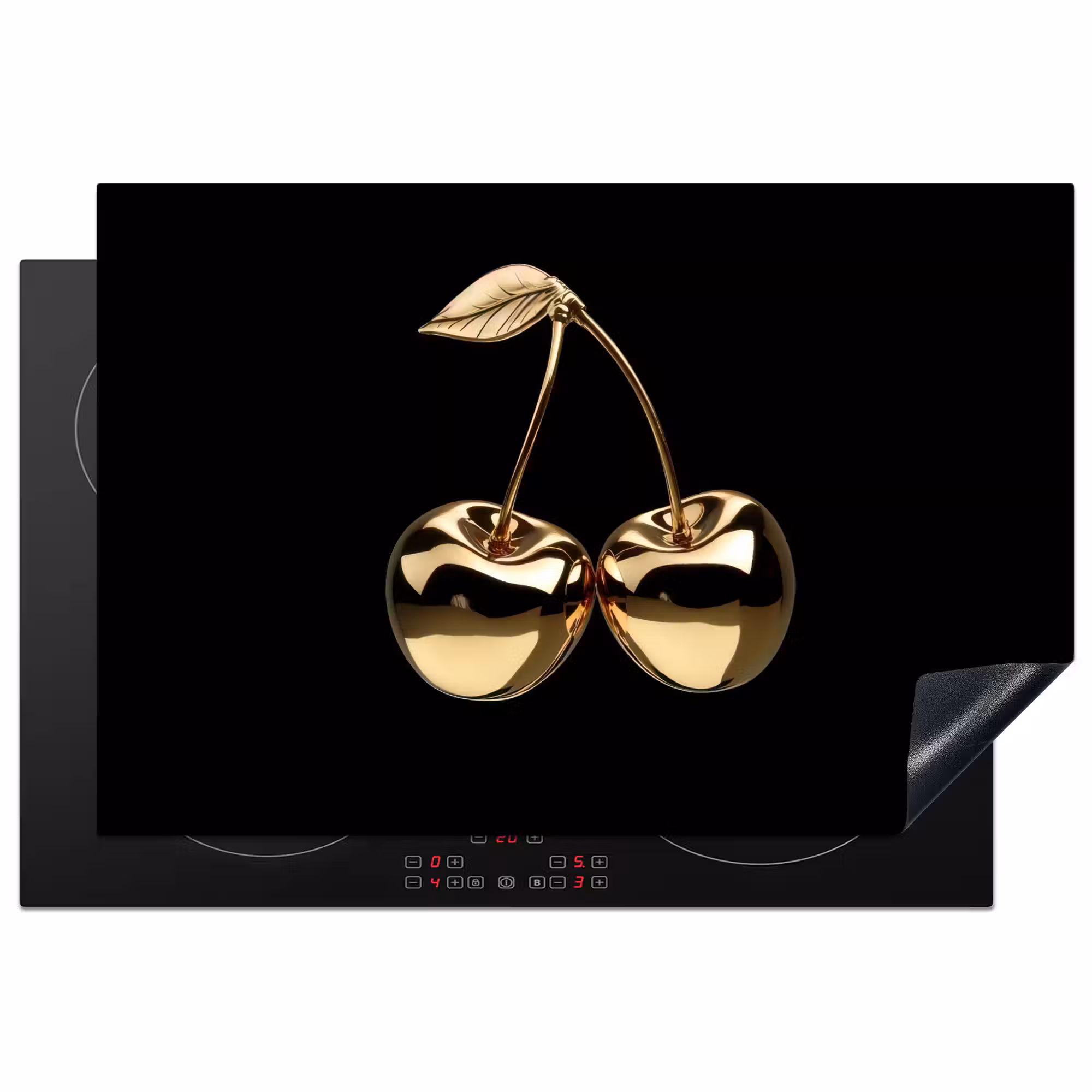 Inductie beschermer - Kersen - Zwart - Goud - Chrome