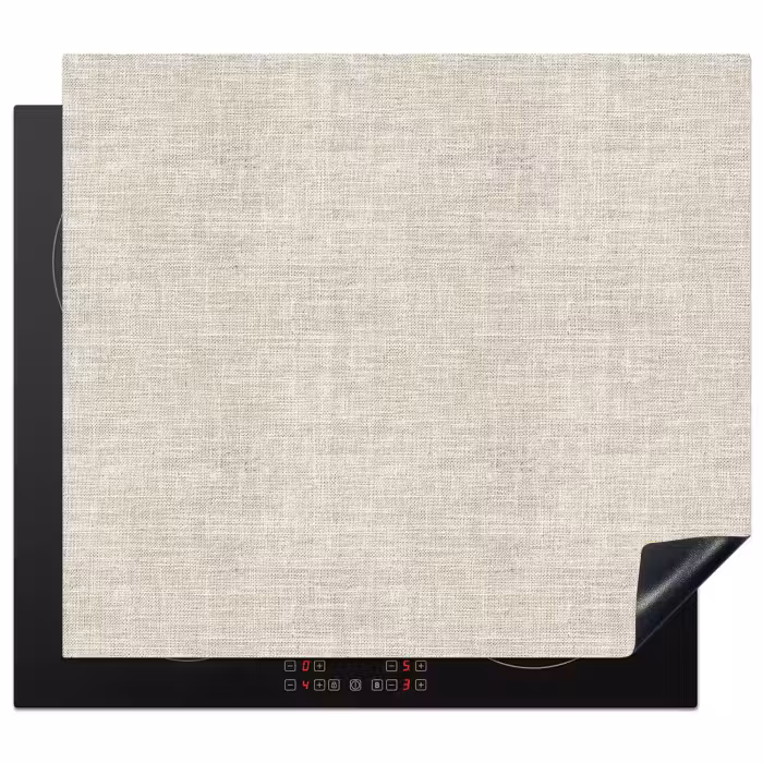 Inductie beschermer - Linnen - Textuur - Beige