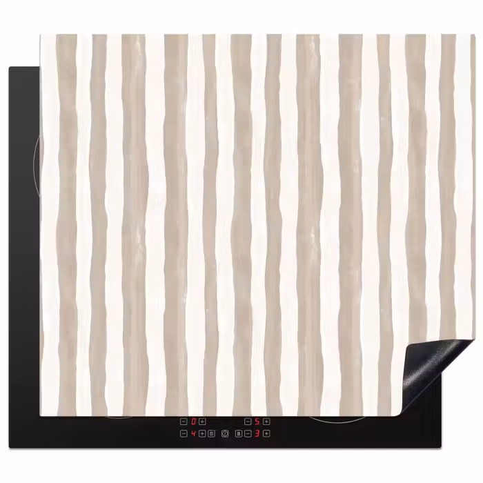 Inductie beschermer - Minimalistisch - Strepen - Beige
