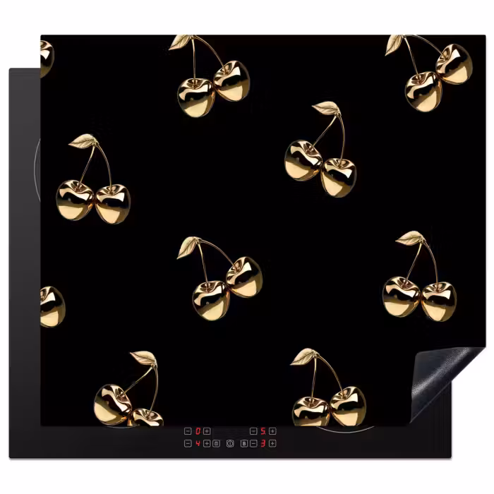 Inductie beschermer - Patroon - Kersen - Goud - Chrome