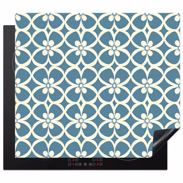 Inductie beschermer - Patroon - Symmetrisch - Blauw