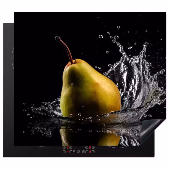 Inductie beschermer - Peer - Fruit - Water - Zwart