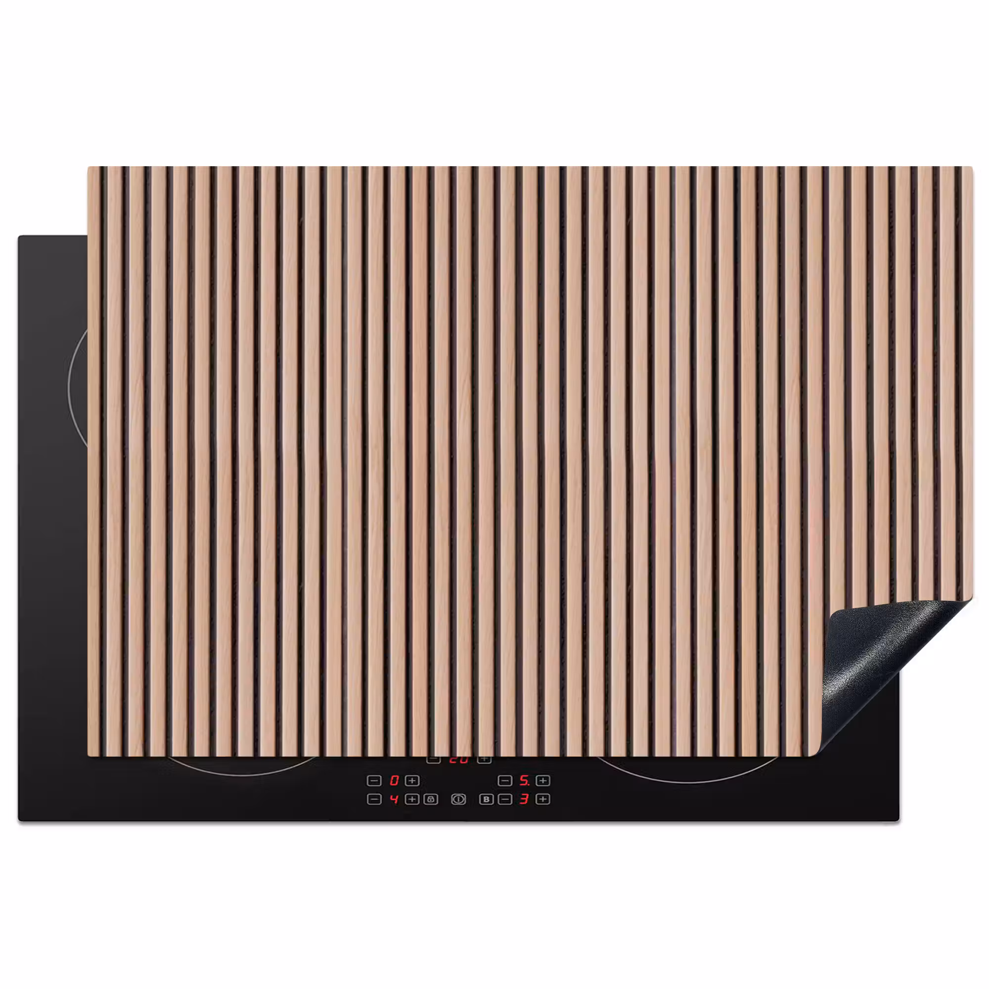 Inductie beschermer - Retro - Hout - Plank - Naturel