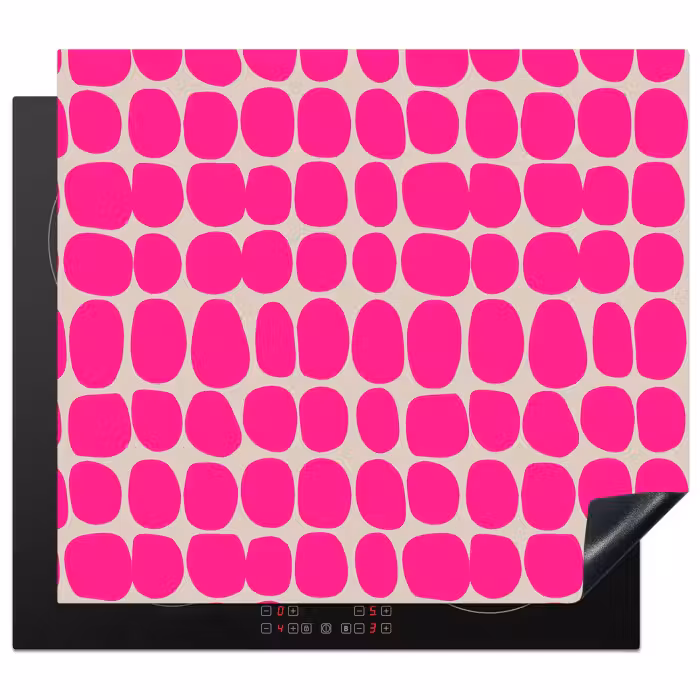 Inductie beschermer - Stippen - Patroon - Roze