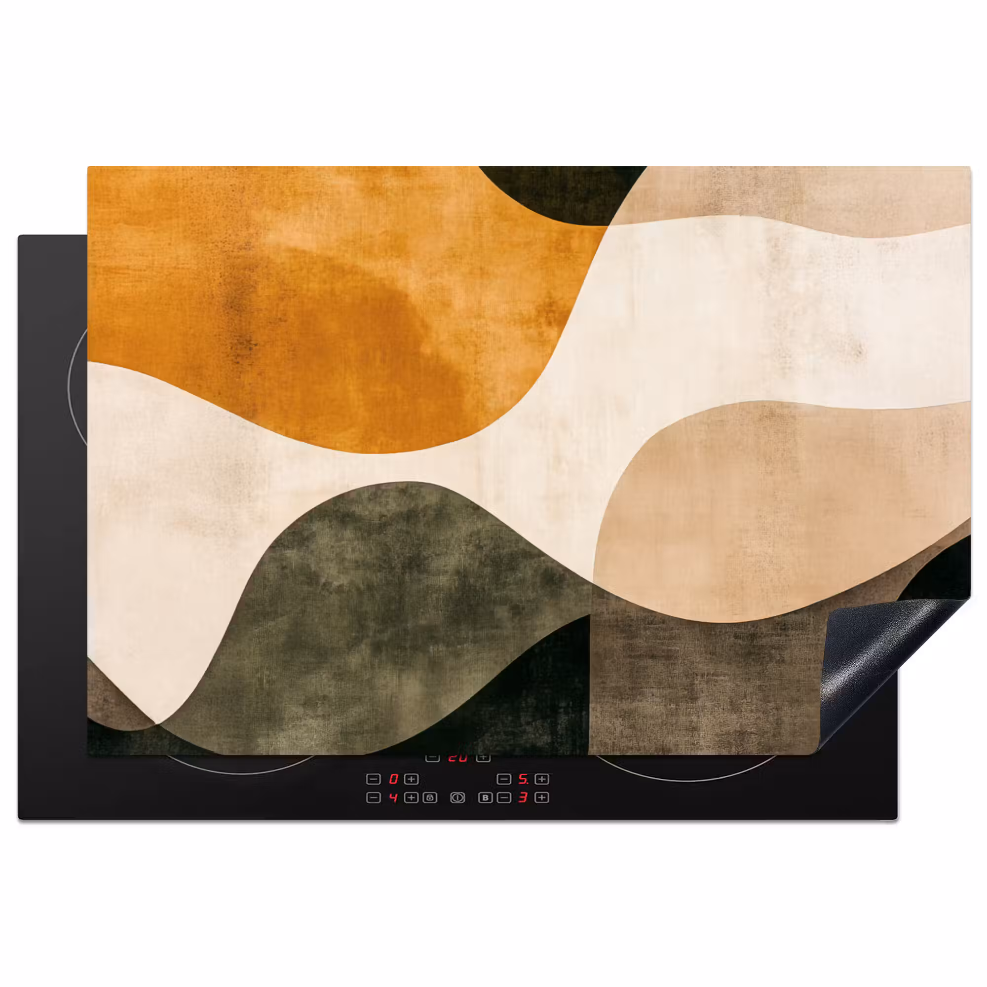 Inductie beschermer - Vormen - Okergeel - Abstract