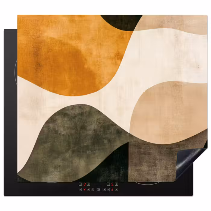 Inductie beschermer - Vormen - Okergeel - Abstract
