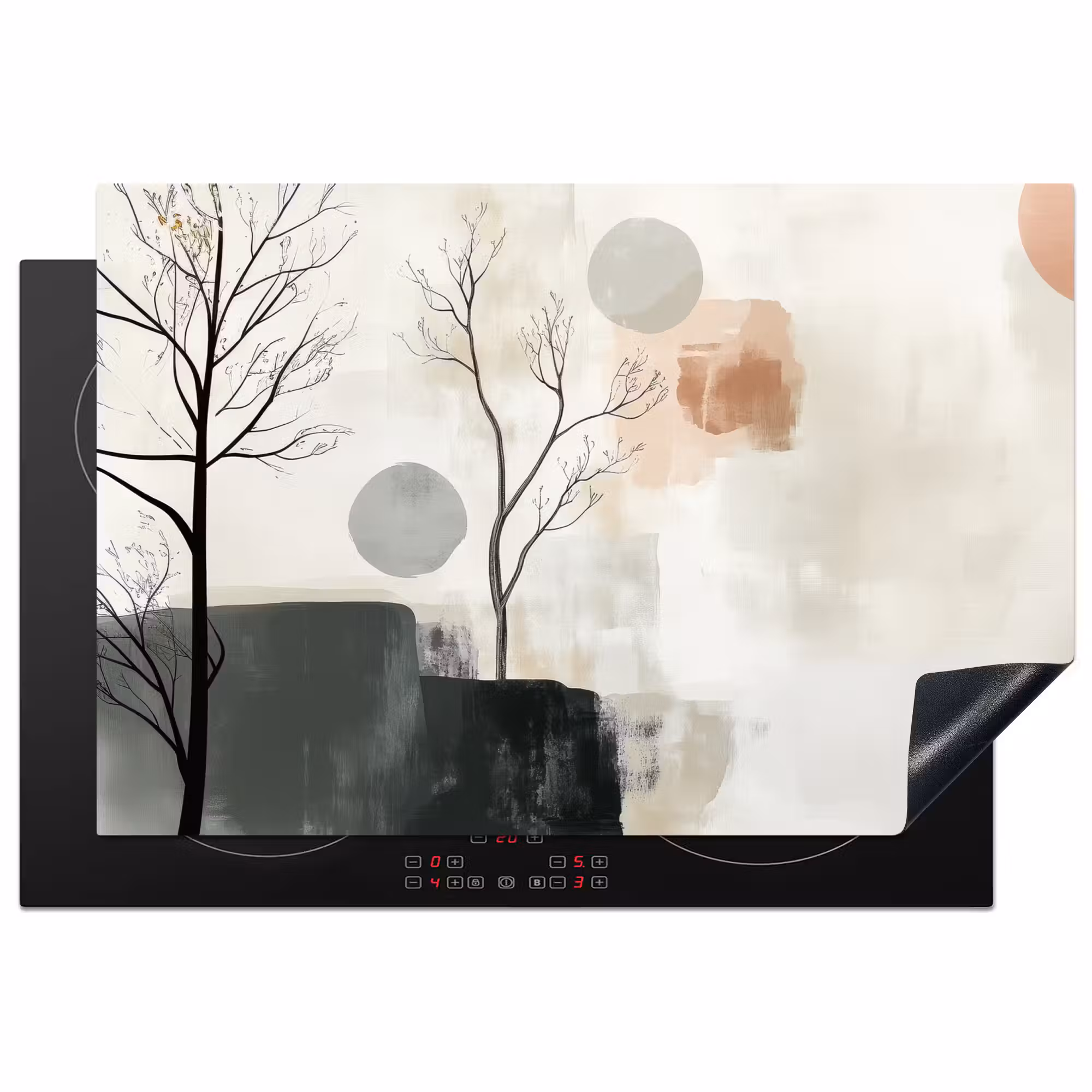 Inductie beschermer - Wabi sabi - Beige - Plant