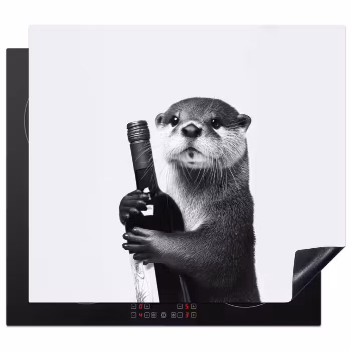 Inductie beschermer - Wijnfles - Otter - Zwart