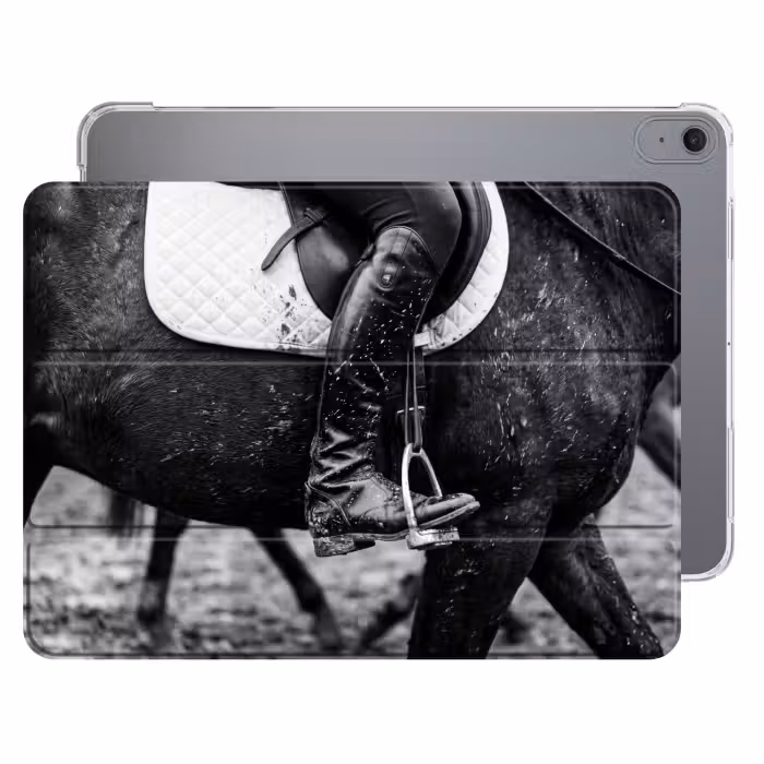 iPad hoes - Paard - Sport - Zwart - Wit