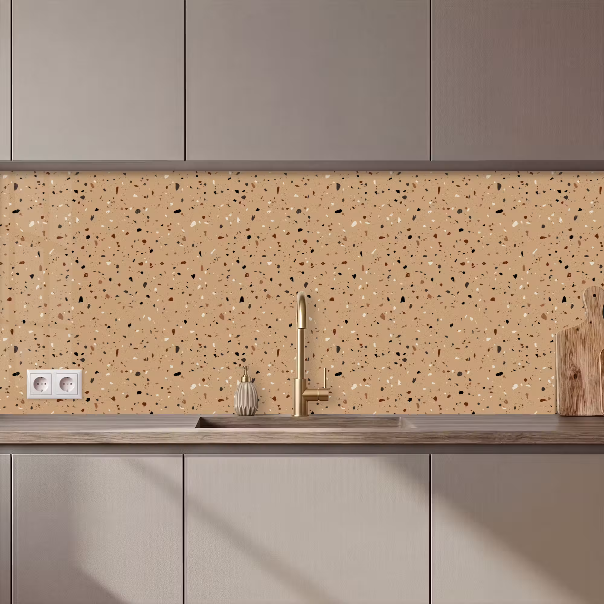 Keuken achterwand - Terrazzo - Patroon - Beige