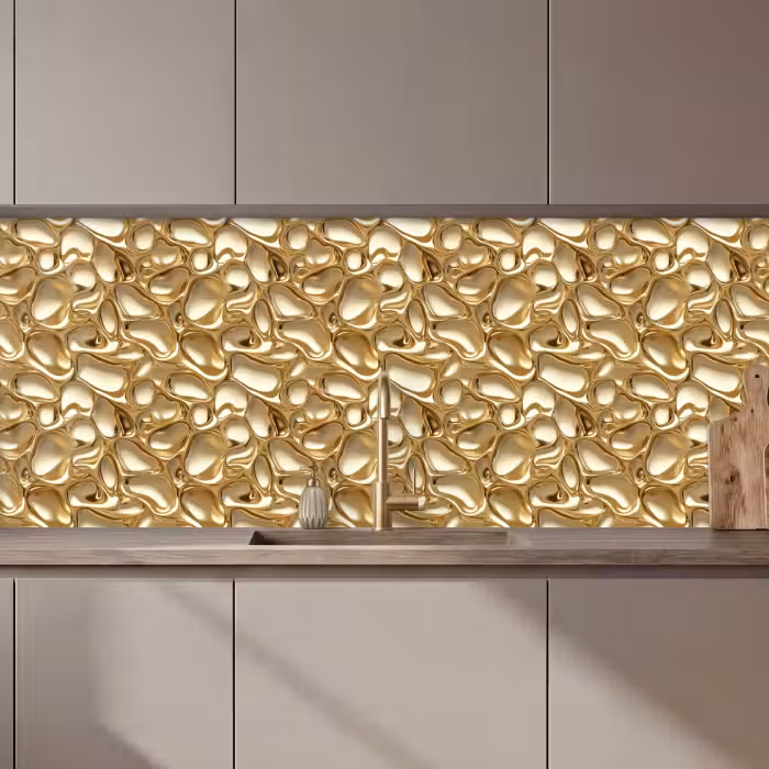 Keuken achterwand - Abstract - Modern - Goud