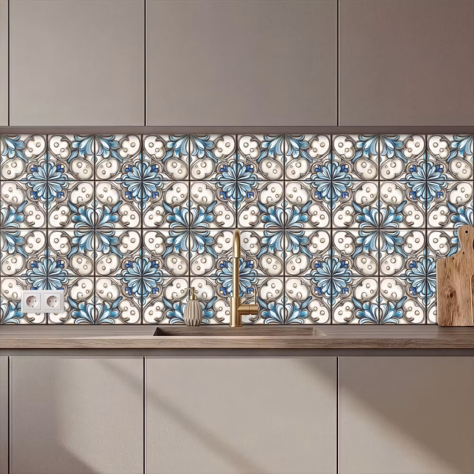 Keuken achterwand - Barok - Tegel - Kleurrijk